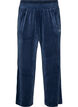 Pantalon en velours avec passepoil contrastant, Bleu, Packshot image number 0