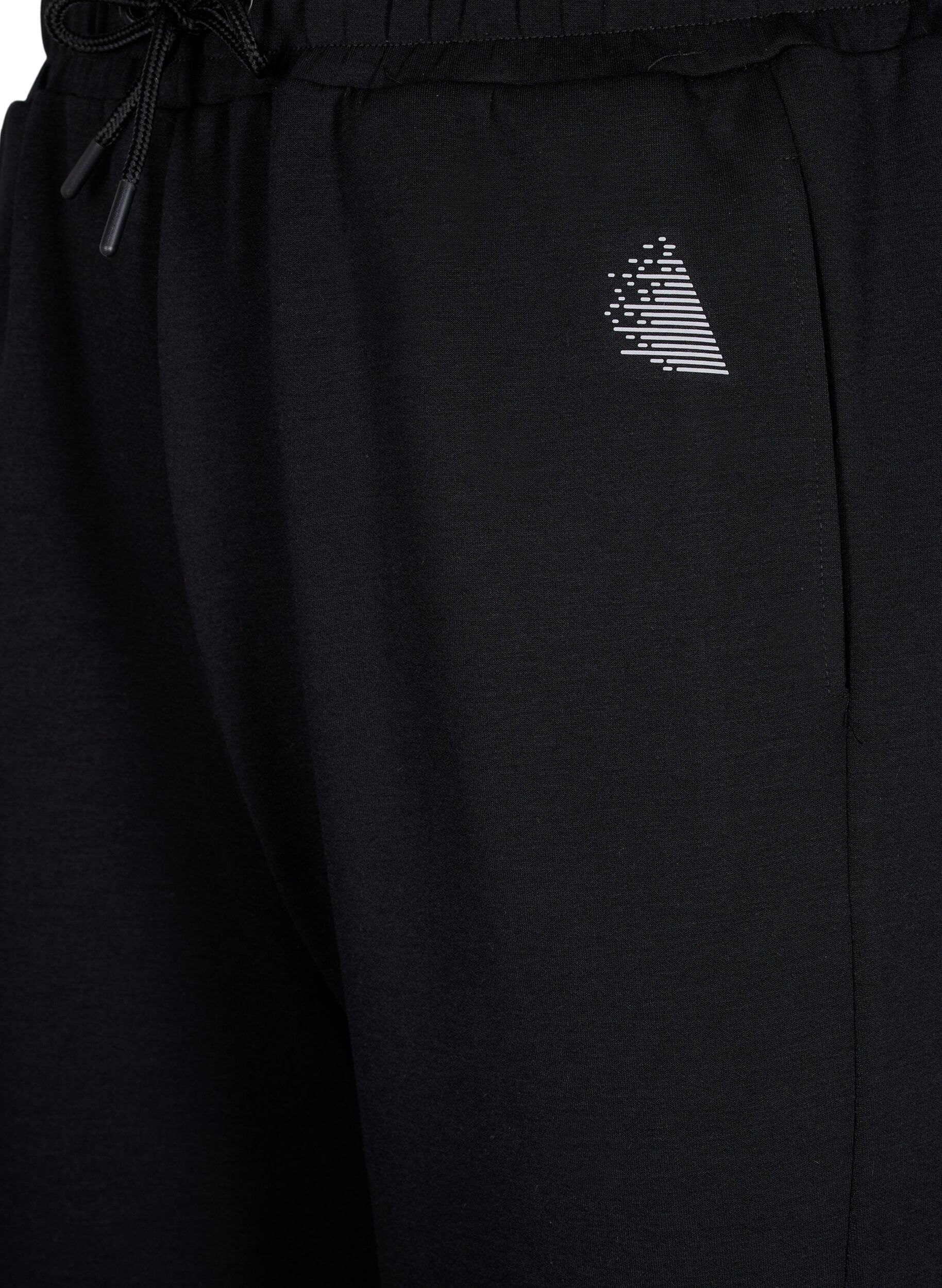 Zizzi Sweatpants mit Strukturdetails, Black, Packshot image number 2