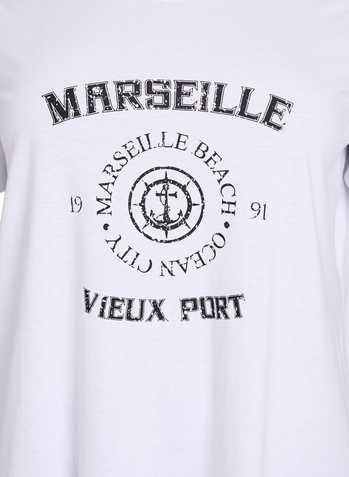 T-Shirt mit Print, Wei&szlig;, Packshot image number 2
