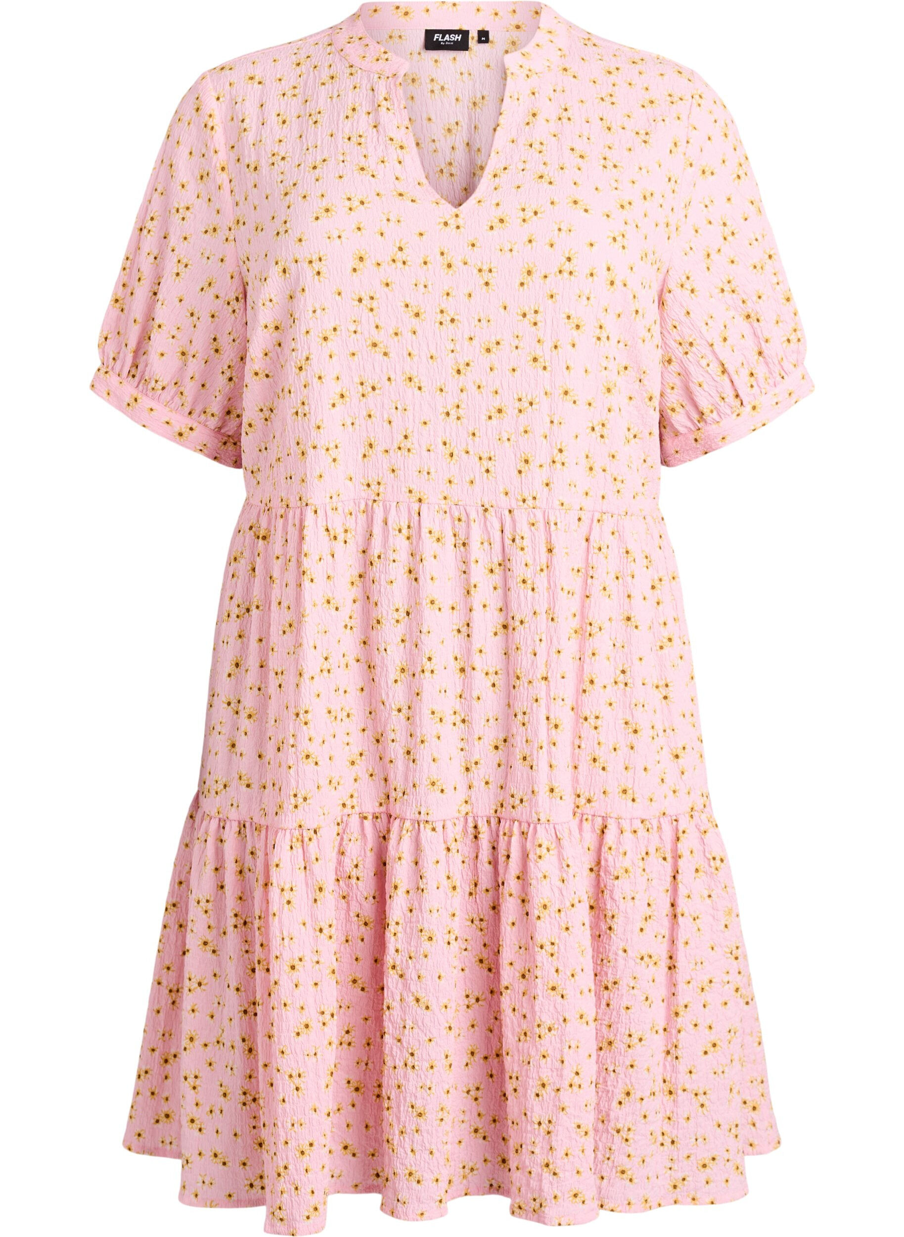 Zizzi Robe courte &agrave; coupe &eacute;vas&eacute;e, Rose, Packshot image number 0