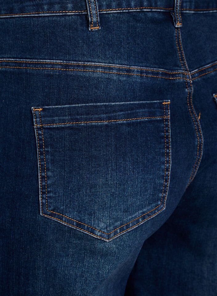 Pantacourts en denim &agrave; jambes larges, Bleu, Packshot image number 3