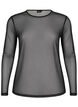 Blouse en mesh &agrave; manches longues, Noir, Packshot image number 0