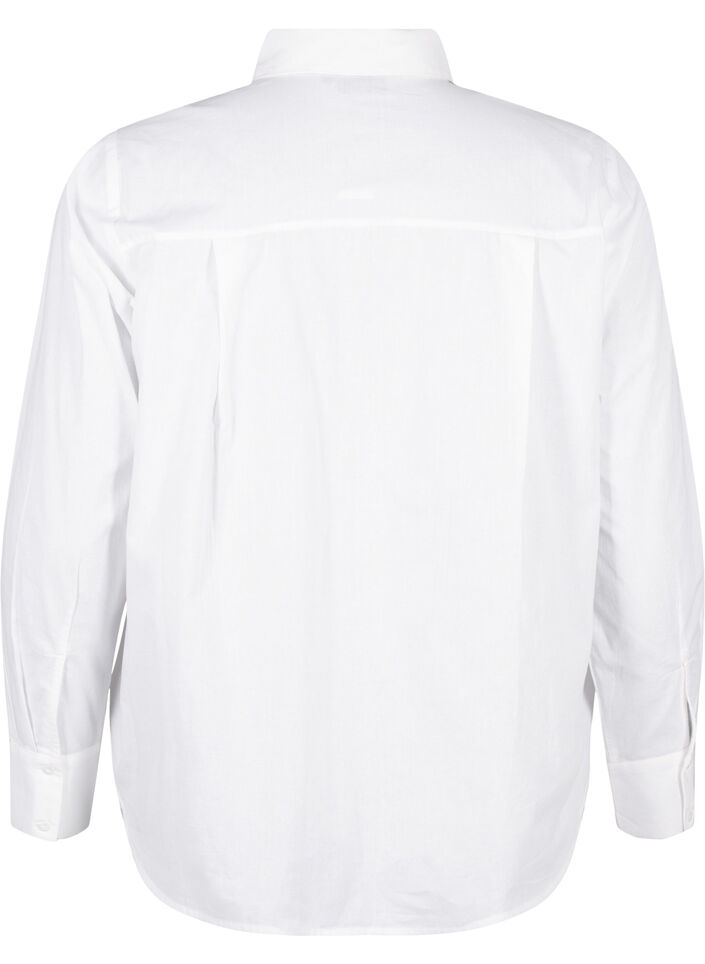 Klassisches Shirt mit gestickten Herzen, Bright Wh.W. Blue H., Packshot image number 1