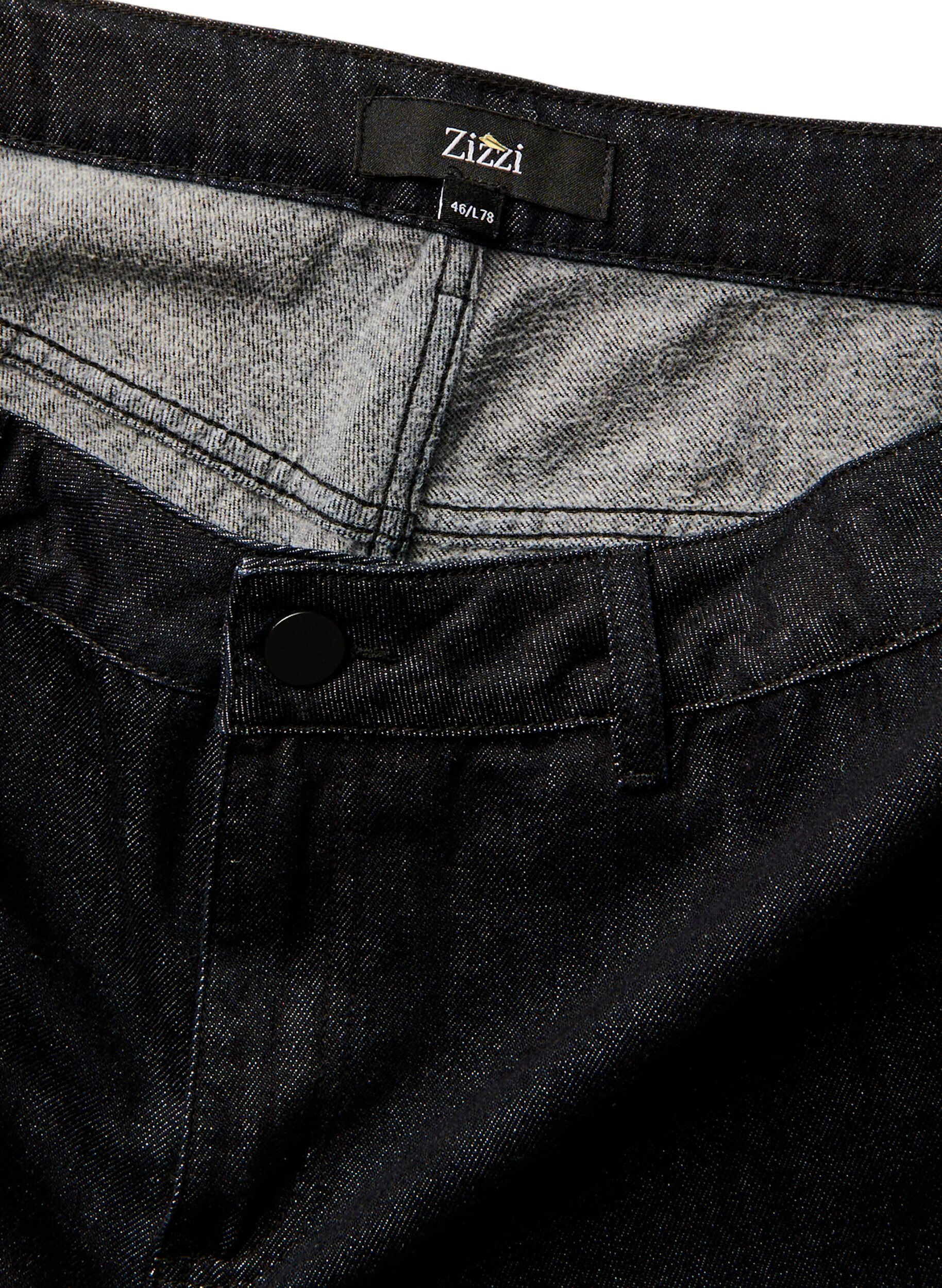 Zizzi Jeans in weiter Passform mit einer weichen, angerauten Innenseite, Schwarz, Packshot image number 4