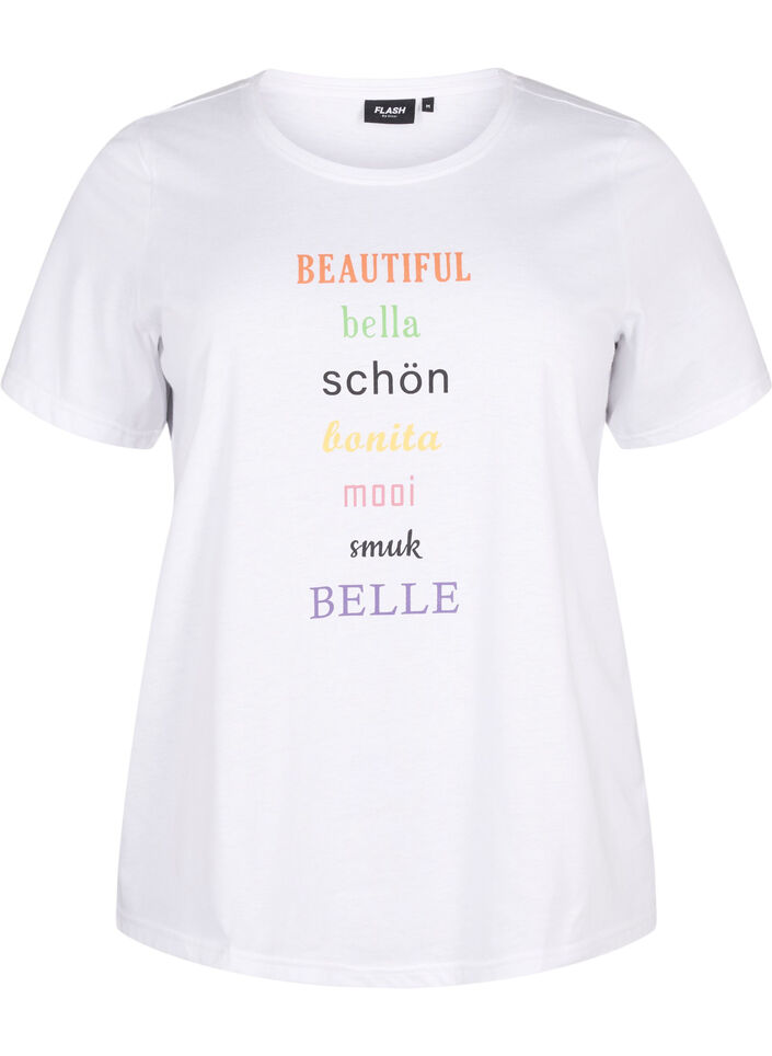 FLASH - T-Shirt mit Motiv, Bright White, Packshot image number 0