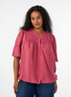 Bluse aus Viskose mit Biesen und Ballon&auml;rmeln, Rot, Model image number 0