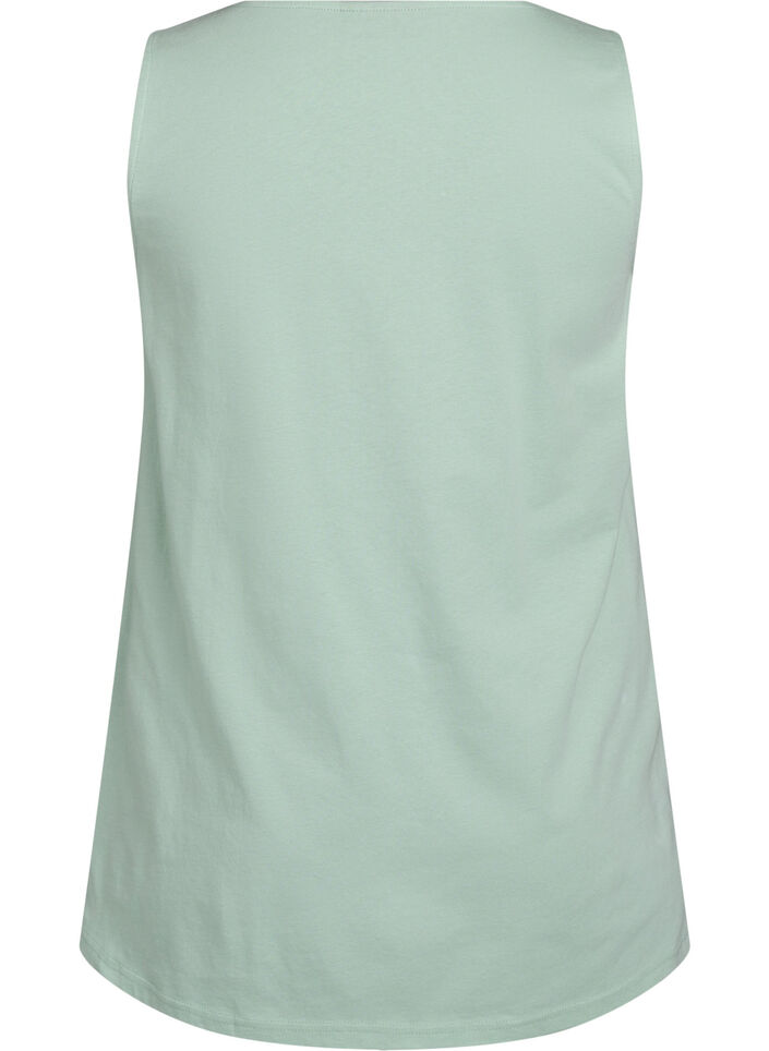 Top en coton avec forme en A, Vert, Packshot image number 1