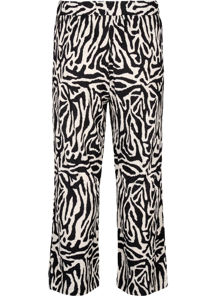 Hose mit Zebraprint, Schwarz, Packshot image number 1