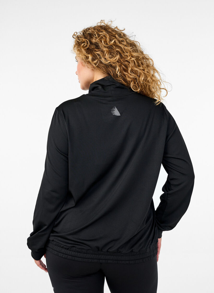 Trainingstop mit hohem Kragen, Black, Model image number 1