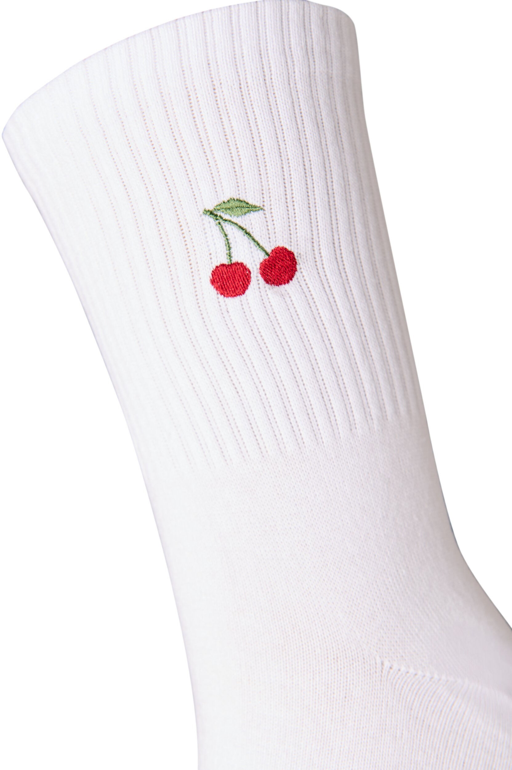 ZizziChaussettes en coton avec motif, Blanc, Packshot image number 2