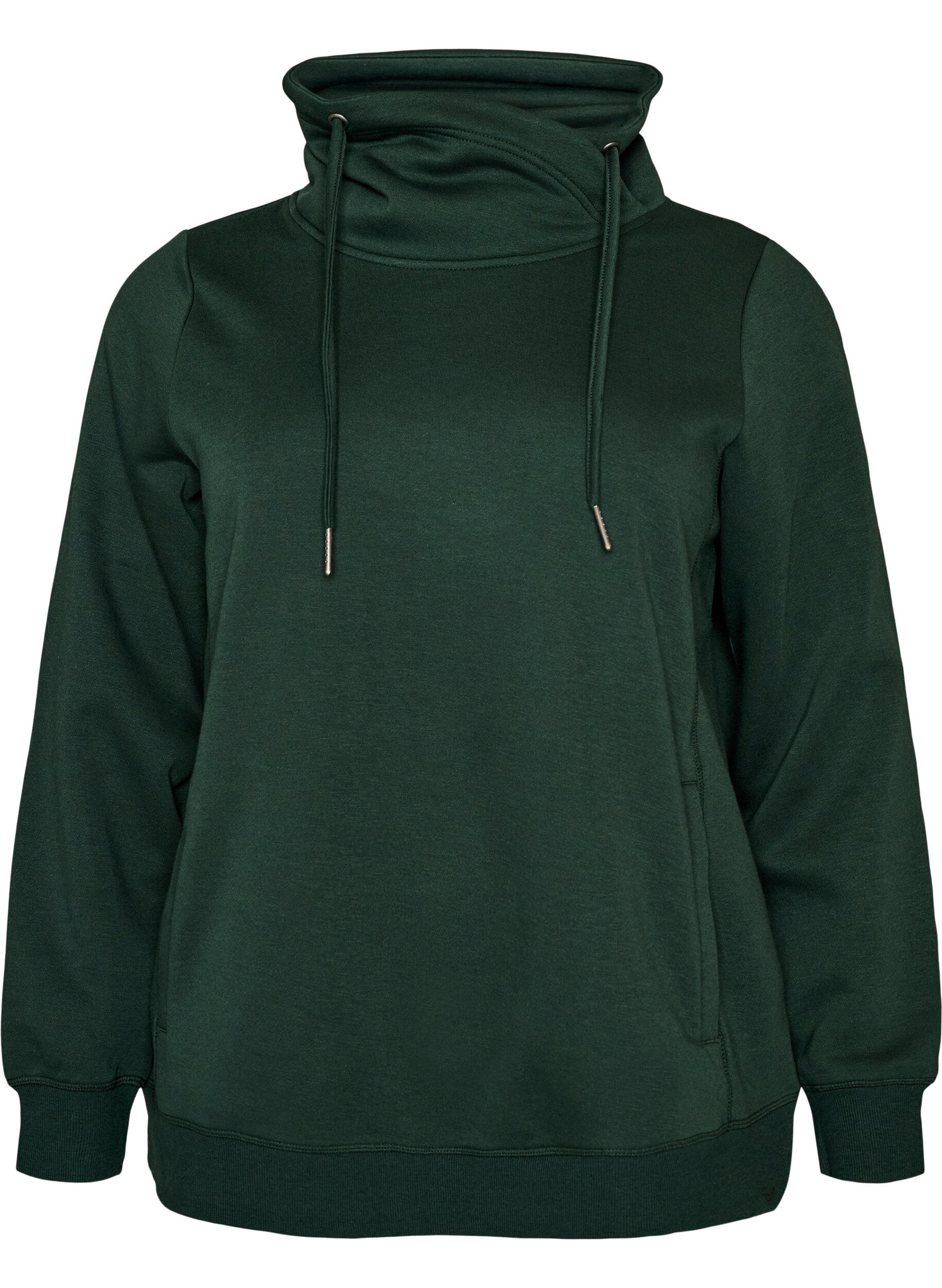 FLASH - Sweatshirt mit Stehkragen und Taschen