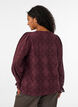 Blouse en dentelle &agrave; manches longues, Bordeaux fonc&eacute;, Model image number 2