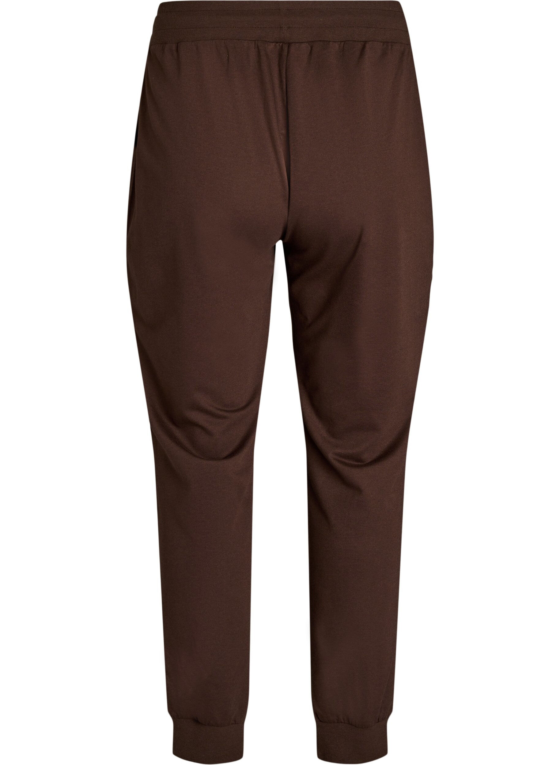 Zizzi Pantalon de surv&ecirc;tement ample avec poches, Marron, Packshot image number 1
