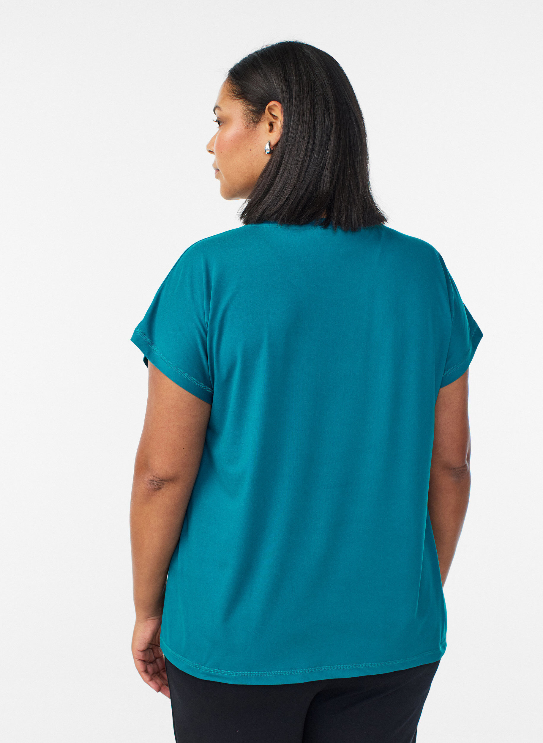 ZizziEinfarbiges Trainings-T-Shirt, Gr&uuml;n, Model image number 2