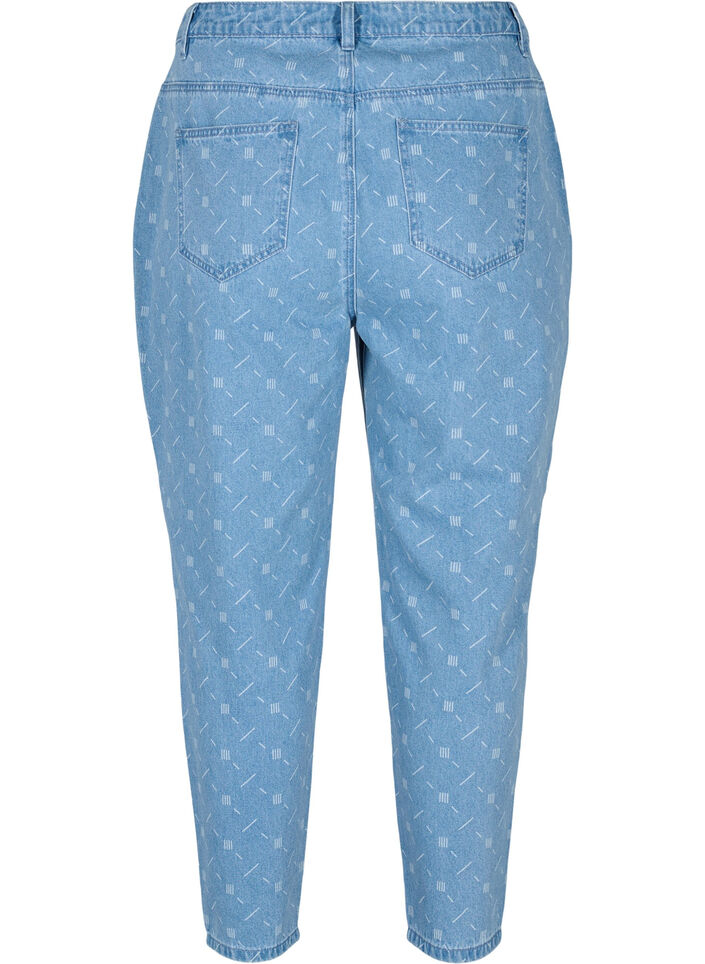 Jeans Mille mom fit avec imprimé, Light blue denim, Packshot image number 1