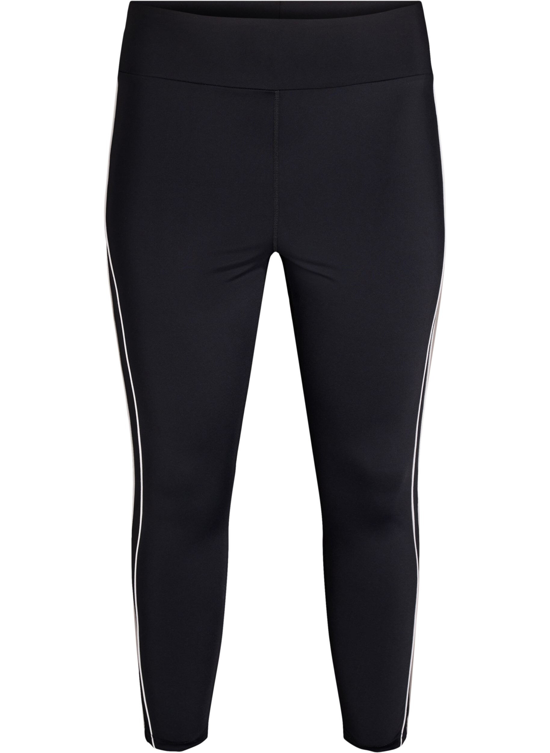 Zizzi Legging de training 7/8 avec passepoil contrastant, Noir, Packshot image number 0