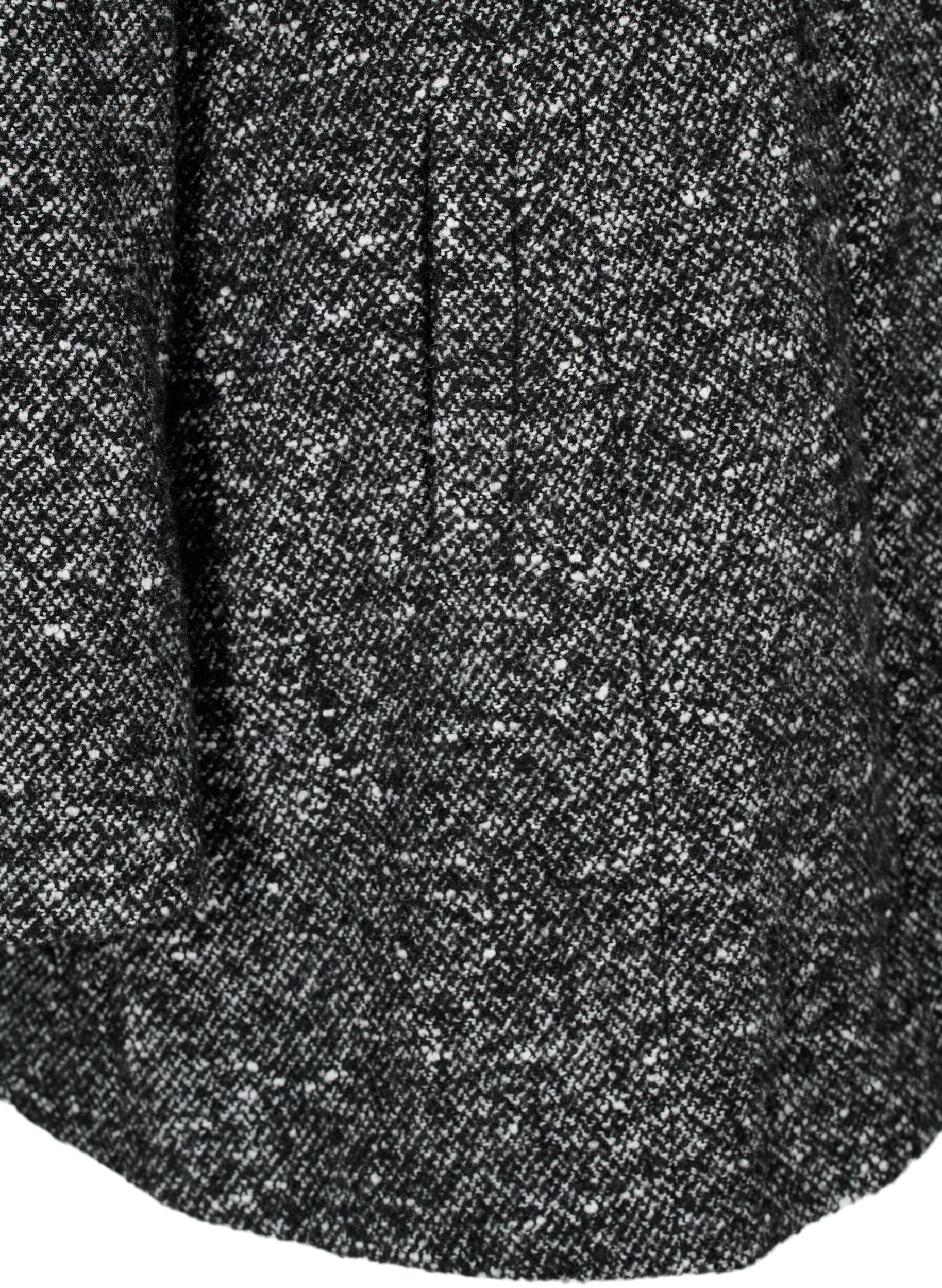 Zizzi Boucl&eacute;-Mantel mit Wolle, Black Mel., Packshot image number 3