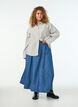 Jupe longue en lyocell aspect denim, Bleu, Model image number 0