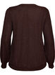 Blouse avec texture verticale et fils scintillants, Marron, Packshot image number 1