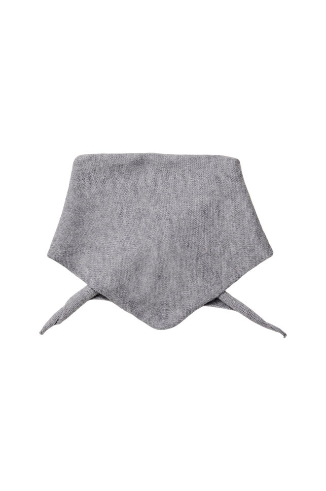 &Eacute;charpe triangle tricot&eacute;e, Gris, Packshot