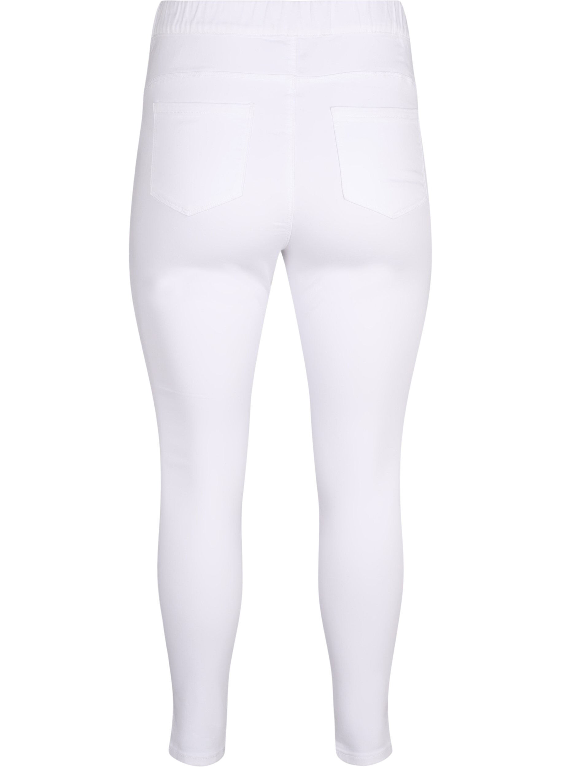 ZizziJeggings &agrave; taille haute, Blanc, Packshot image number 1