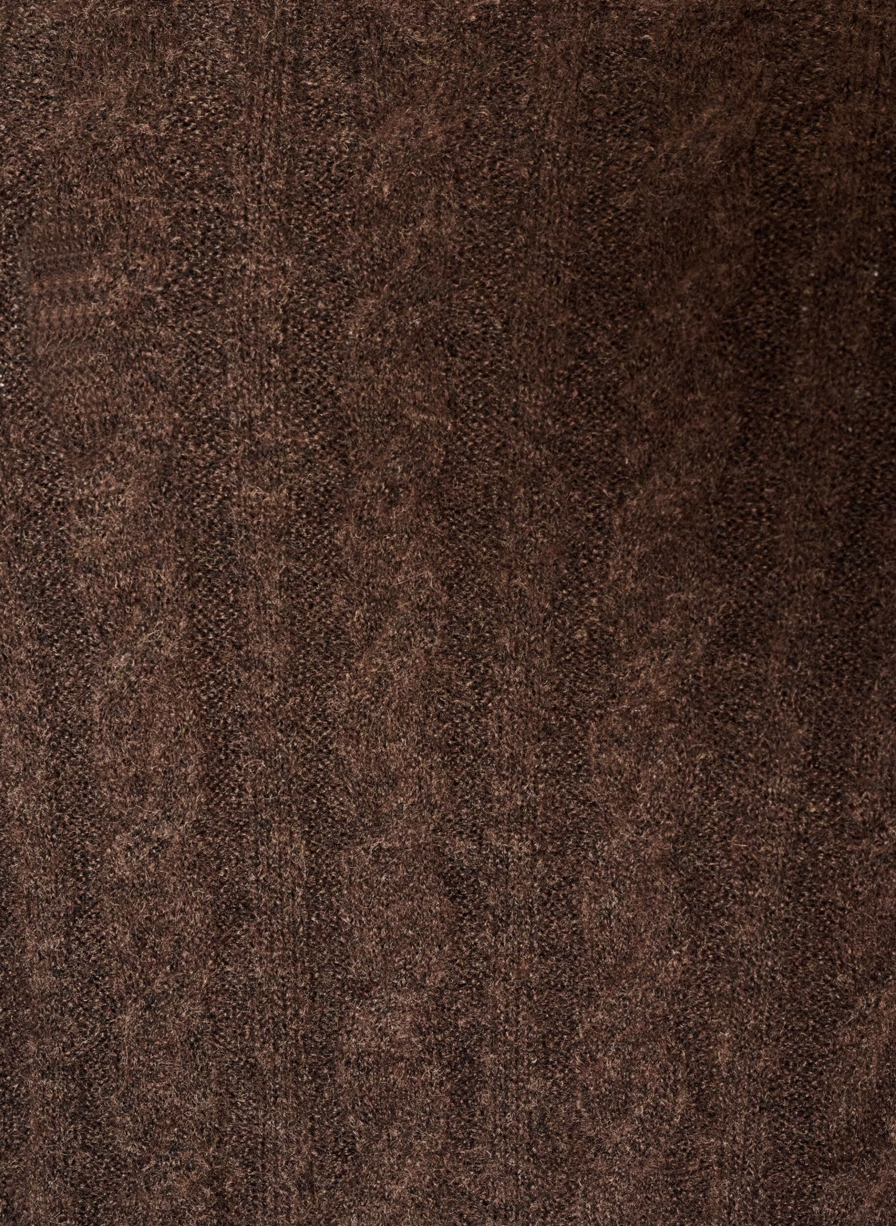 ZizziBluse aus Strick mit Zopfmuster und V-Ausschnitt, Braun, Packshot image number 2
