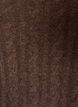 Bluse aus Strick mit Zopfmuster und V-Ausschnitt, Braun, Packshot image number 2