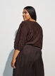 Bluse mit Struktur und 3/4-&Auml;rmeln, Braun, Model image number 2