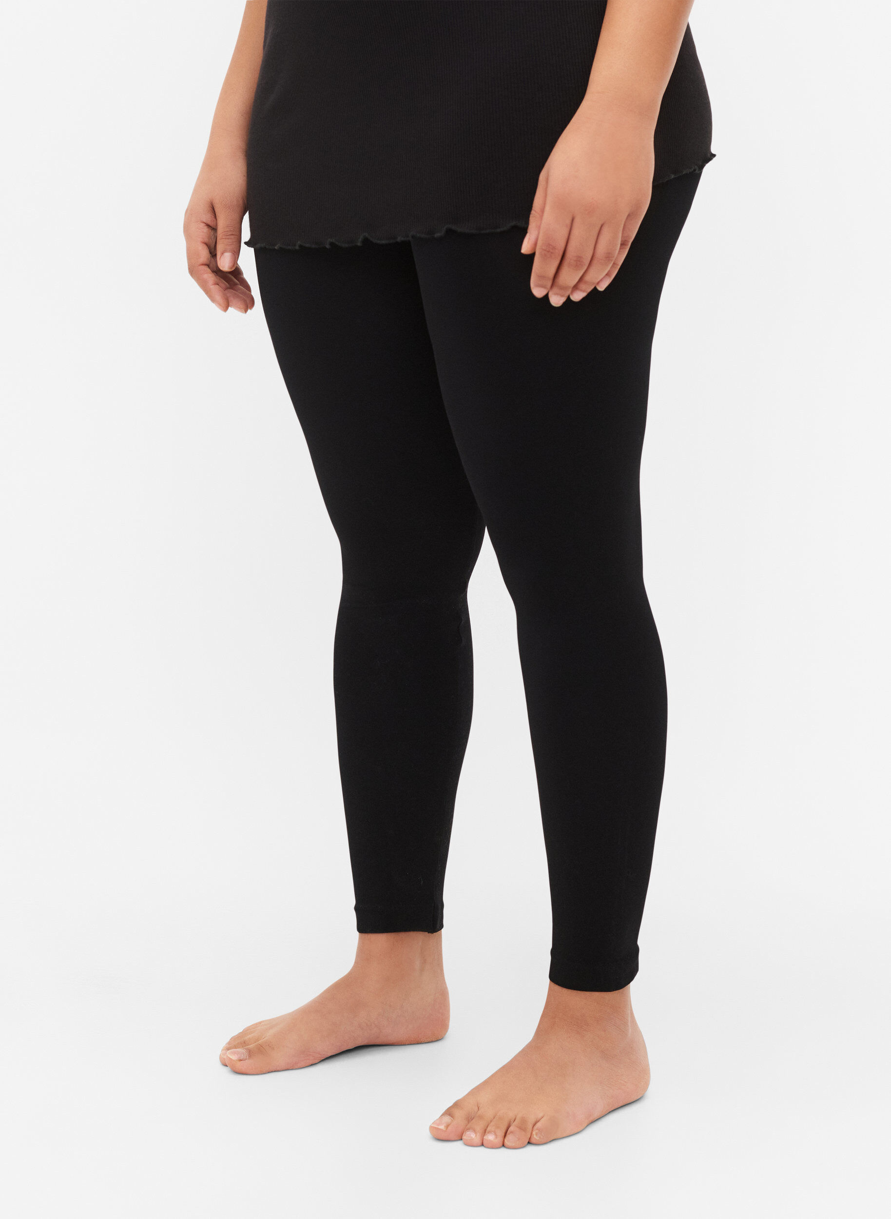 ZizziNahtlose Basic-Leggings, Schwarz, Model image number 3