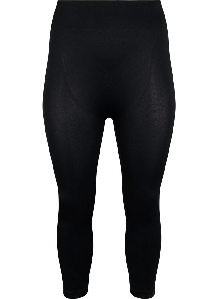 Seamless 3/4 Leggings, Schwarz, Packshot image number 0