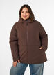 Veste d'hiver avec capuche et taille ajustable, Marron, Model image number 0