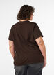 T-shirt en coton bio avec imprim&eacute; sur le devant, Marron, Model image number 2