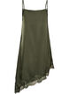 Kleid aus Satin mit Spitze und asymmetrischem Saum, Gr&uuml;n, Packshot image number 1