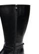 Hoher Stiefel aus Leder mit Zierschnallen, Schwarz, Packshot image number 3