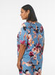 Kurz&auml;rmelige Bluse aus Viskose mit Print, Blau, Model image number 2