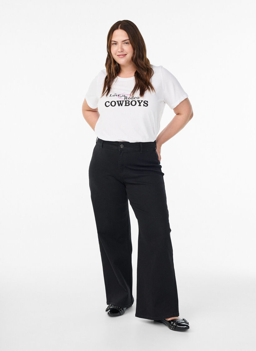 T-shirt imprim&eacute;, Blanc, Model image number 1