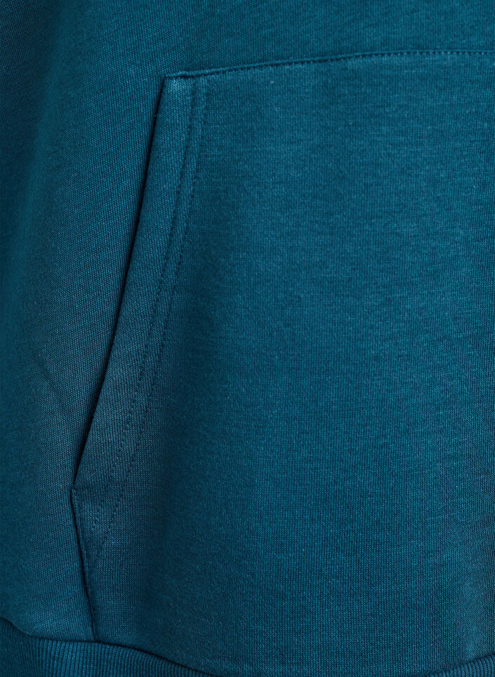 Hoodie mit gesticktem Frontmotiv, Gr&uuml;n, Packshot