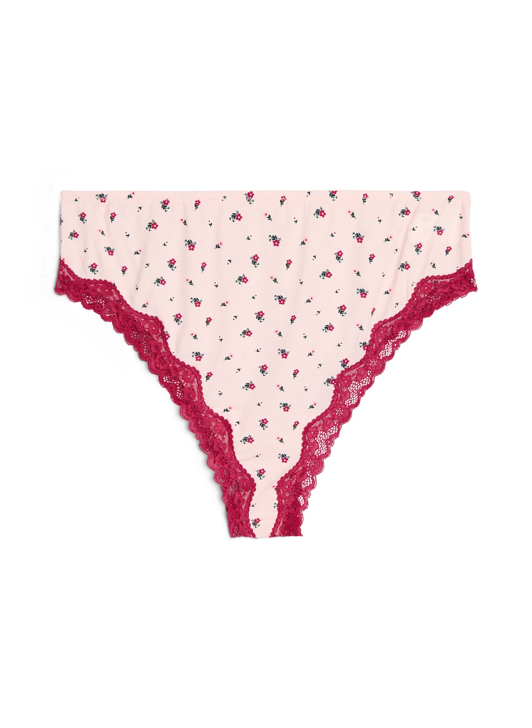 Culotte br&eacute;silienne avec imprim&eacute; floral et dentelle