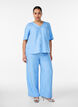 Pantalon ample avec ceinture &eacute;lastique et poches, Bleu Clair, Model image number 0