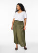 Jupe longue en viscose avec smocks, Vert, Model image number 0