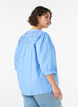 Blouse avec smock et manches 3/4, Bleu, Model image number 2