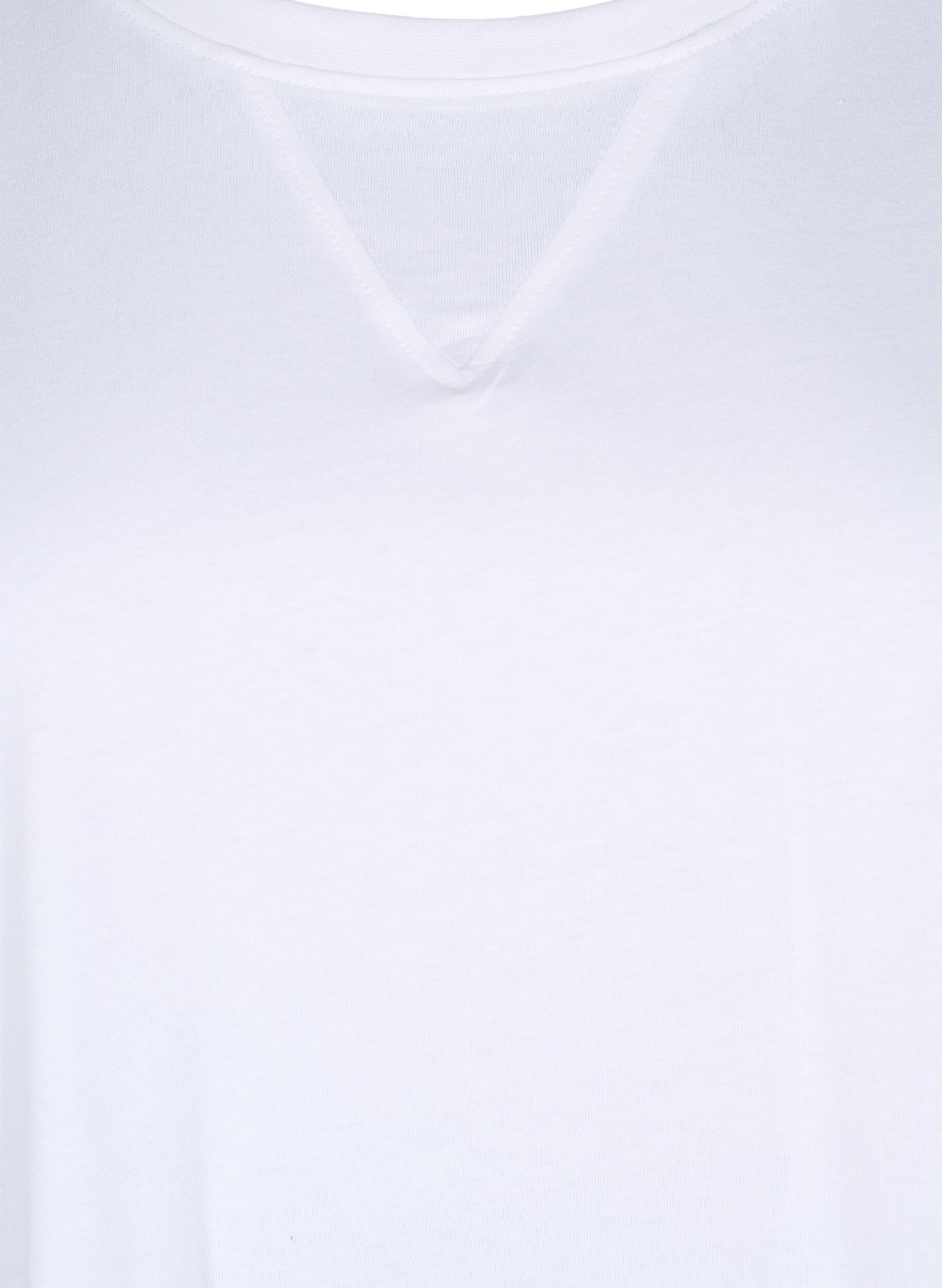 Zizzi Boxy T-Shirt aus Bio-Baumwolle, Wei&szlig;, Packshot image number 2