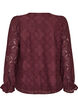 Blouse en dentelle &agrave; manches longues, Bordeaux fonc&eacute;, Packshot image number 1