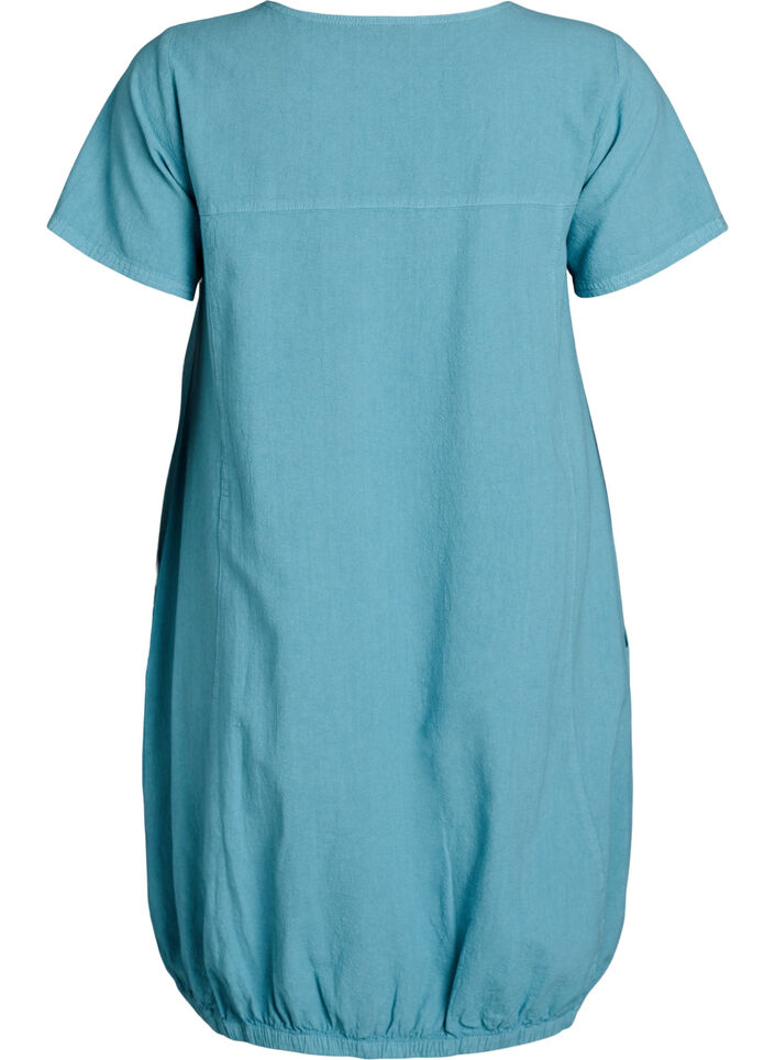 Kurzarm Kleid aus Baumwolle, Blau, Packshot image number 1
