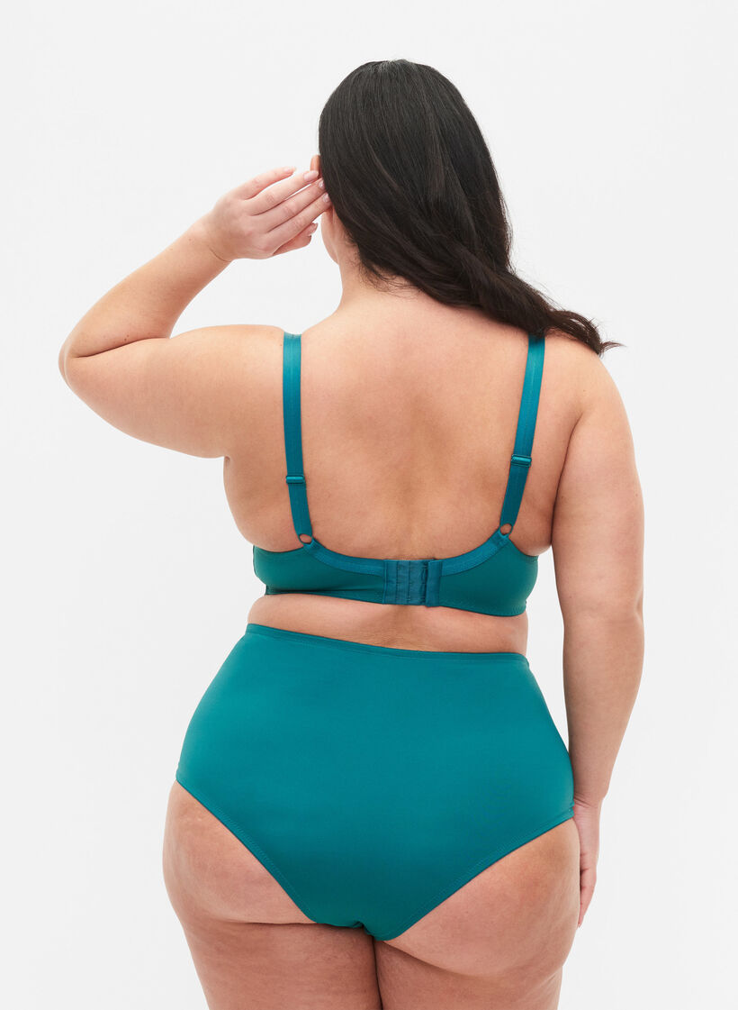 Hipster mit Spitze und Hoher Taille, Green-Blue Slate, Model image number 1