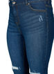 Jean Amy super mince avec destruction et taille haute, Dark blue, Packshot image number 2