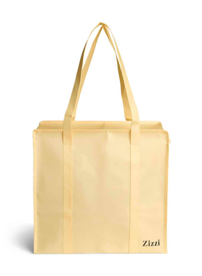 Sac de magasinage avec fermeture &eacute;clair, Jaune clair, Packshot image number 0