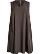 Robe coupe &eacute;vas&eacute;e sans manches &agrave; fines rayures, Marron, Packshot image number 0