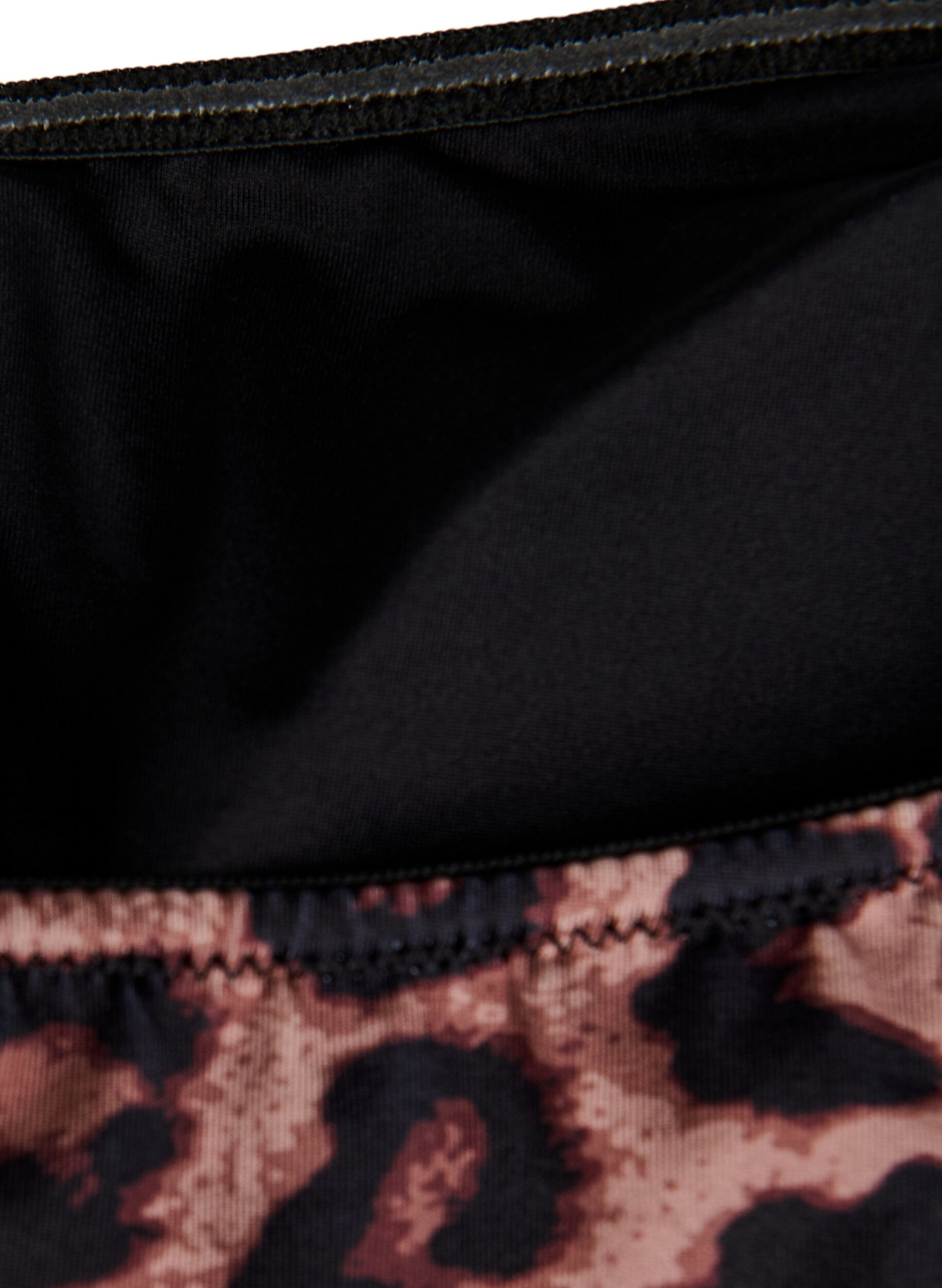 Zizzi Haut de bikini bandeau &agrave; imprim&eacute; floral, Beige, Packshot image number 3