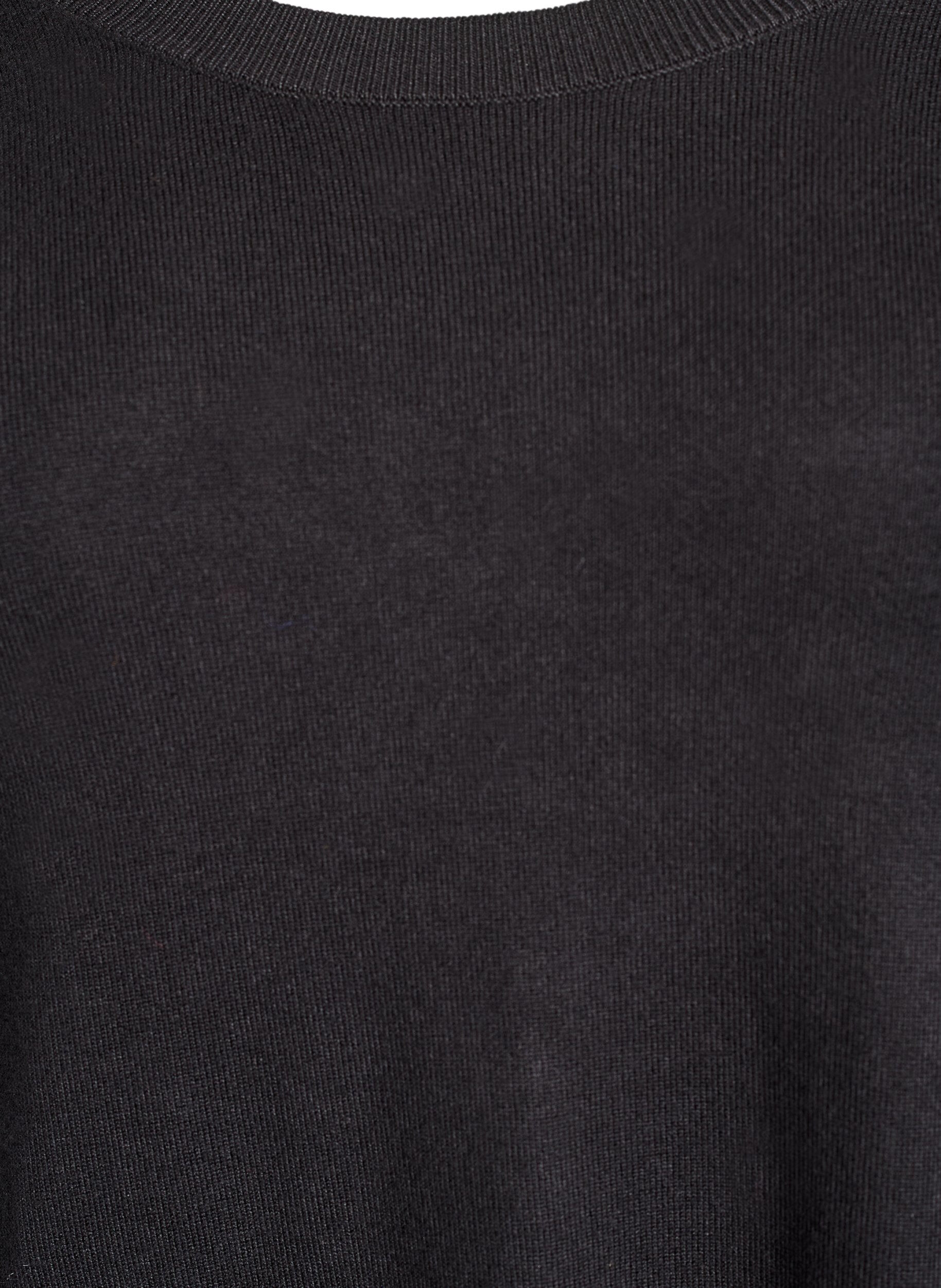 ZizziStrickbluse mit seitlichen Kn&ouml;pfen, Schwarz, Packshot image number 2